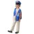 Kids Mail Carrier Costume Set Role Play Dress Up Uniform with Hat Bag