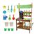Kids Outdoor Mud Kitchen Play Set with Canopy | Wooden Pretend Play Garden, Sink & Faucet, Chalkboard & Toys, Ages 3-8
