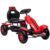 Kids Pedal Go Kart, Ride-On Car with Adjustable Seat, Rubber Wheels, Red