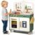 Kids Play Kitchen Toddler Kitchen Playset with Play Food Set Pretend Cooking Set with Sink, Stove, Microwave Wooden Toys Kitchen Gift for Girls and Boys