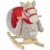 Kids Plush Rocking Horse with Lullaby Song and Hand Puppets, Gray