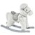 Kids Rocking Horse with Bear Toy, Plush Animal Rocker with Sounds, White