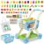 Kids Shopping Cart – 2 in 1 Toy Shopping Cart with Play Food Fruit Vegetable Dessert and Shop Accessories, 72pcs Pretend Play Grocery Store Toy Kitchen Game Trolley Play Set for Kids