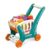 Kids Shopping Cart Trolley Play Set with Pretend Food and Accessories (Pink)