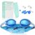 Kids Swim Goggles with Fabric Strap for 3-12, No Hair Pulling, Blue