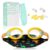 Kids Swim Goggles with Fabric Strap for 3-12, No Hair Pulling, Yellow