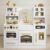 Kids Wooden Play Kitchen Set for Toddlers Ages 3+, Pretend Play Toy Kitchen with Stove Lights & Sounds, Ice Maker, Coffee Maker, Storage Cabinets & 12 Accessories, White & Gold