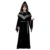 Kid Wizard Robe Hooded Velvet Cloak Medieval Witch Halloween Cosplay Outfit