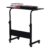 Kikubes 31.5″ End Table Side Table, Adjustable Height Mobile Laptop Desk with Removable Side Table, P2 15MM Chipboard & Steel Frame, Small Rolling Computer Desk for Living Room Office Bedroom.