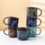 KILZCHT Ceramic Coffee Mugs Set of 6, 5 oz, Multicolor, Reactive Glaze