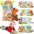 Kimicare Baby Toys 0-6 Month, Crinkle Books for Babies, Jungle Animal Tails Soft Baby Cloth Books 6 to 12 Months, Infant Tummy Time Sensory Toys, Birthday Gifts Christmas