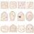 KIMOBER Halloween DIY Wooden Ghost Frame Craft, 12 Pack Cute Whimsical Styles for Halloween Art Party Supplies, Classroom Decor, School Gifts and Spooky Home Decorations