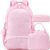 Kimwadalh Glitter Backpack Set with Lunch Bag & Pencil Case for School Girl