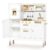 Kinder King Wooden Kids Play Kitchen, Pretend Telephone & Ice Maker, White