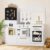 Kinder King Wooden Kids Play Kitchen, Transparent Coloring Board, White