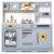 Kinder King Wooden Kids Play Kitchen w/Sounds, Storage, Accessories, Blue