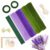 KINGLAKE 400 Pcs Pipe Cleaners Craft Set – 4 Assorted Purple Pipe Cleaner Set for DIY Flower Making Kit Fluffy Chenille Stems for with Floral Stems Gardening Tape Stamen for DIY Gift Decor
