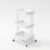 KING OF HIMALAYA 3-Tier Metal Rolling Utility Cart with Wheels and Handle, Mobile Storage Organizer for Kitchen, Bathroom, Laundry Room, Pantry, Office, Bedroom & Craft Room, White