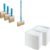 Kingorigin Deck Stain Brush with Pole, and 20 Pcs 9 inch Paint Tray