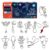 KINGOU Metal Wire Brain Teaser Puzzles, 12 Pcs Interlocking IQ Test Disentanglement Toys with 3mm Polished Nickel-Plated Coils, Logic Game Set for Kids Adults Party Favors and Travel – Model A