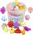KINGYAO Squishies Squishy Toy 24pcs Party Favors for Kids Mochi Squishy Toy moji Kids Mini Kawaii squishies Mochi Stress Reliever Anxiety Toys Easter Basket Stuffers fillers with Storage Box