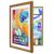 KINLINK 10×12.5 Kids Art Frame, Teak Solid Wood Artwork Frames