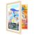 KINLINK 9×12 Kids Art Frame, Natural Solid Wood Artwork Frames