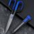 Kinquat Multipurpose 2-in-1, Office Scissors with Comfort Grip Handles, 7” Sharp Scissors for Office, Home, School, Crafts and Sewing, Non-Stick, Blue & Black