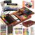 KINSPORY 168-Pack Art Supplies, Deluxe Wooden Art Set Crafts Drawing Painting Coloring Kit, 3 Pack Coloring Pads, Creative Gift Box for Artist Beginners Kids Girls Boys