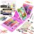 KINSPORY Art Set for Kids, 290 Pack Double-Side Easel Drawing Kits (Pink)