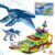 kiothdre 3 in 1 Ocean Explorer Dinosaur Building Set Compatible with Dinosaur Park World, City Boat Ship & Mosasaurus Spinosaurus Dino Toys with Poseable Joints, Toys for Kids Boys Age 6-12