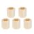 KIPONURA 5 Pack Wooden Pencil Holder Cups, DIY Desk Organizer, 3.9in