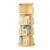 KiroArt Rotating Bookshelf, 360° Spinning Bookcase for Small Spaces, Floor Standing Wooden Book Organizer, Narrow Corner Shelf for Bedroom, Study Room(4 Tier)