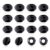 KISSITTY 100pcs European Beads Large Hole Glass Crystal Beads Black