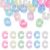 KISSITTY 100pcs Iridescent Letter C Large Hole Beads for Jewelry Making