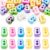 Kissitty 20Pcs Large Acrylic Letter Beads Initial Alphabet European Beads