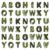 KISSITTY 50pcs Large Letter Beads Acrylic European Letters Beige Color