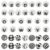 KISSITTY Letter Beads 15mm Round Silicone Alphabet Spacer Beads Black Color Letters for DIY Pens Necklaces Bracelets Jewelry Making Crafting Ornaments 40pcs