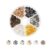 Kitbeads 600pcs Hollow Flower Bead Caps Petal Bead Caps End Caps for Jewelry Making DIY Bracelets Necklace and Crafting(6 Colors)