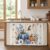 Kitchen Cabinet Curtains Blue White Pumpkins Fall Sink Skirt for Bathroom Thanksgiving Eucalyptus Rustic Dishwasher Curtain Cover Under Desk Curtain Skirt Drape for Classroom Laundry Closet 28″x51″