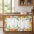 Kitchen Cabinet Curtains Thanksgiving Pumpkin Sink Skirt for Bathroom Watercolor Pumpkin Leaves Rustic Fall Dishwasher Curtain Cover Under Desk Curtain Skirt Drape for Classroom Laundry Closet 28″x51″