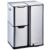 Kitchen Move 16 Gallon Triple Compartment Recycling Trash Can, 3 Section Stainless Steel Kitchen Garbage Can with Foot Pedal, Pull Out Drawer and Removable Buckets