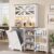 Kitchen Pantry Storage Cabinet with LED Light & Outlet, Tall Kitchen Hutch with Tilt Out Trash Can Cabinet and Deodorizing, Farmhouse Cupboard with Large Countertop for Living Room, Dining Room