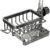 Kitchen Sink Faucet Organizer with Towel Bar, Adjustable Over Faucet Kitchen Sink Caddy Organizer, Stainless Steel Dish Sponge Holder, Grey, 10.2 x 6.7 x 5.2 in / 26 x 17 x 13.3 cm