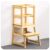 Kitchen Step Stool for Toddlers with Non-Slip Mat, WOOD CITY Wooden Kids Montessori Learning Stool Tower, Toddler Standing Tower Helper for Kitchen Counter and Bathroom Sink(Burlywood)