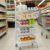 Kitchen Storage Cart with Wheels, 4-Tier Rolling Rack for Fruits, Vegetables, Snacks, Commercial Shelf Organizer for Home and Retail Use