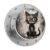 Kitchen Timer, Mechanical 60 Minute Wind Up, Black Cat Print