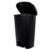 Kitchen Trash Can 12.1 Gallon Plastic Step Garbage Bin, Black