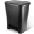 Kitchen Trash Can 20.1 Gallon Plastic Step Garbage Bin, Black