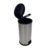 Kitchen Trash Can,Plastic Step Garbage Bin with Lid, Silver
